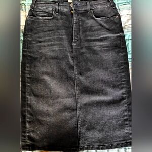 Free people: Black Denim Skirt
